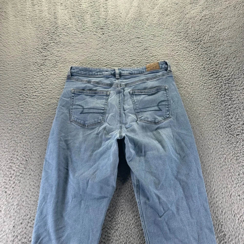 American Eagle Outfitters Jeans Womens 10 Blue Cotton Denim‎ Mom Stretch Faded